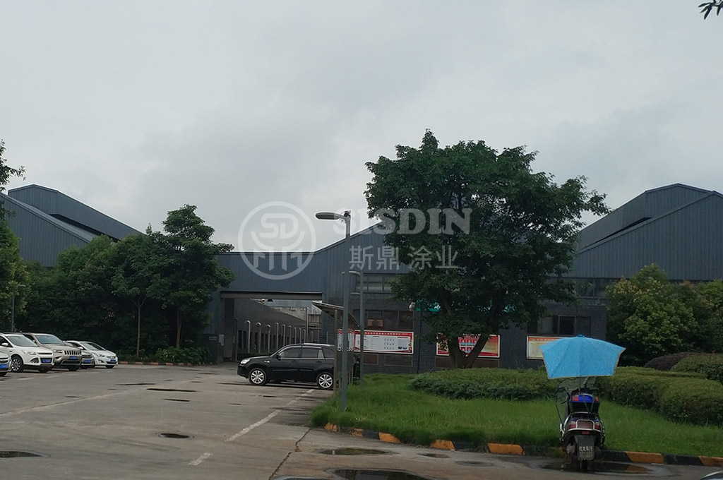 遂宁市新绿洲印染有限公司厂房彩钢瓦翻新防腐施工完成后远景